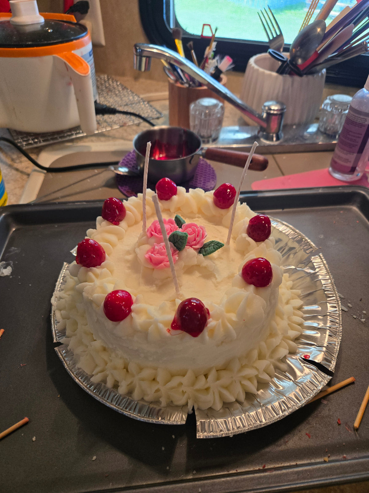 Strawberry Vanilla Cream Cake - Custom Order